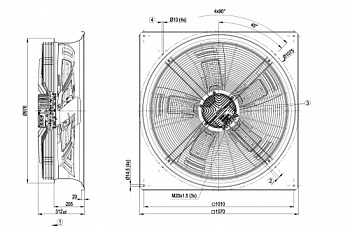 Осевой вентилятор ebmpapst W3G910GV1271