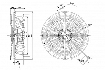 Осевой вентилятор ebmpapst W4E315CS2041