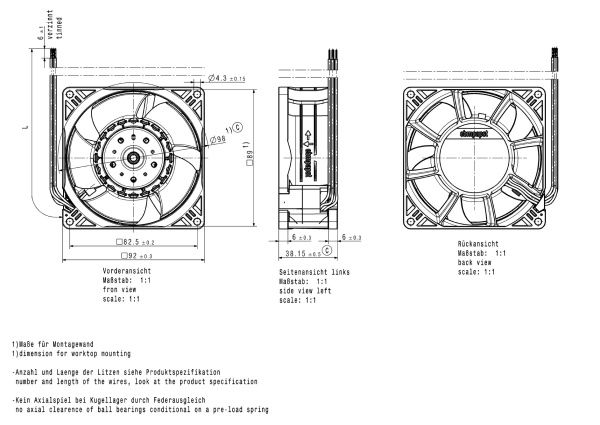 Вентилятор компактный ebmpapst 3212 J/2H4P