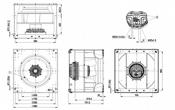 Центробежный вентилятор ebmpapst K3G800AS0701
