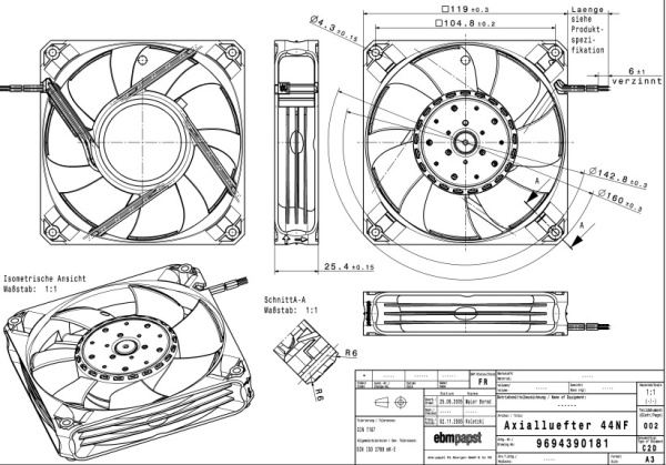 Вентилятор компактный ebmpapst 4418 FNH