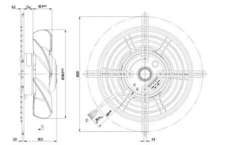 Осевой вентилятор ebmpapst S2D170BA0406