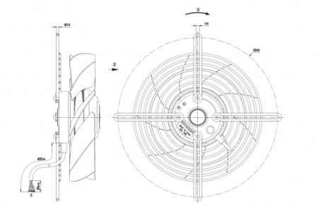 Осевой вентилятор ebmpapst S2D200BI1801
