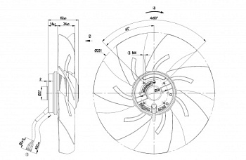 Осевой вентилятор ebmpapst A4E250AH0201