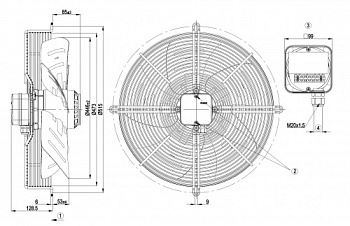 Осевой вентилятор ebmpapst S4E450GA0901