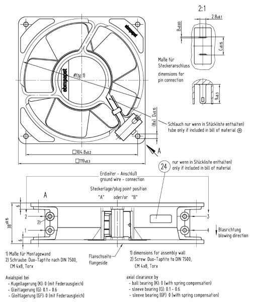 Вентилятор компактный ebmpapst 4586 Z