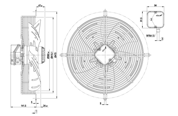 Осевой вентилятор ebmpapst S4E400AP0225