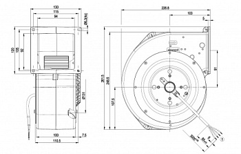 Центробежный вентилятор ebmpapst G2E160BY4721