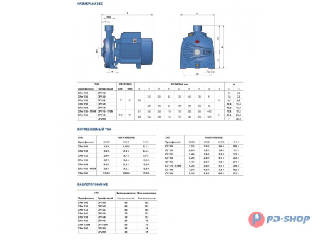 Насос центробежный Pedrollo CP 130-ST6