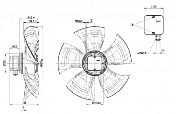 Осевой вентилятор ebmpapst A4D500AJ0302